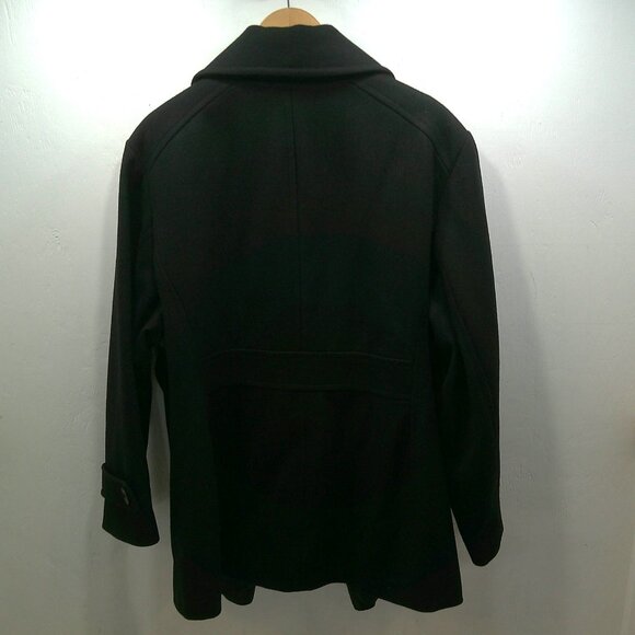 Tower by London Fog Black Classic Winter Snow Wool Blend Peacoat Size 2X | XXL - Picture 4 of 7